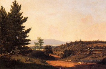 Route paysage près du lac George paysage Sanford Robinson Gifford Peinture à l'huile